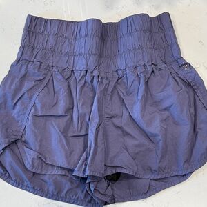 Elegant High-Waisted Blue Shorts